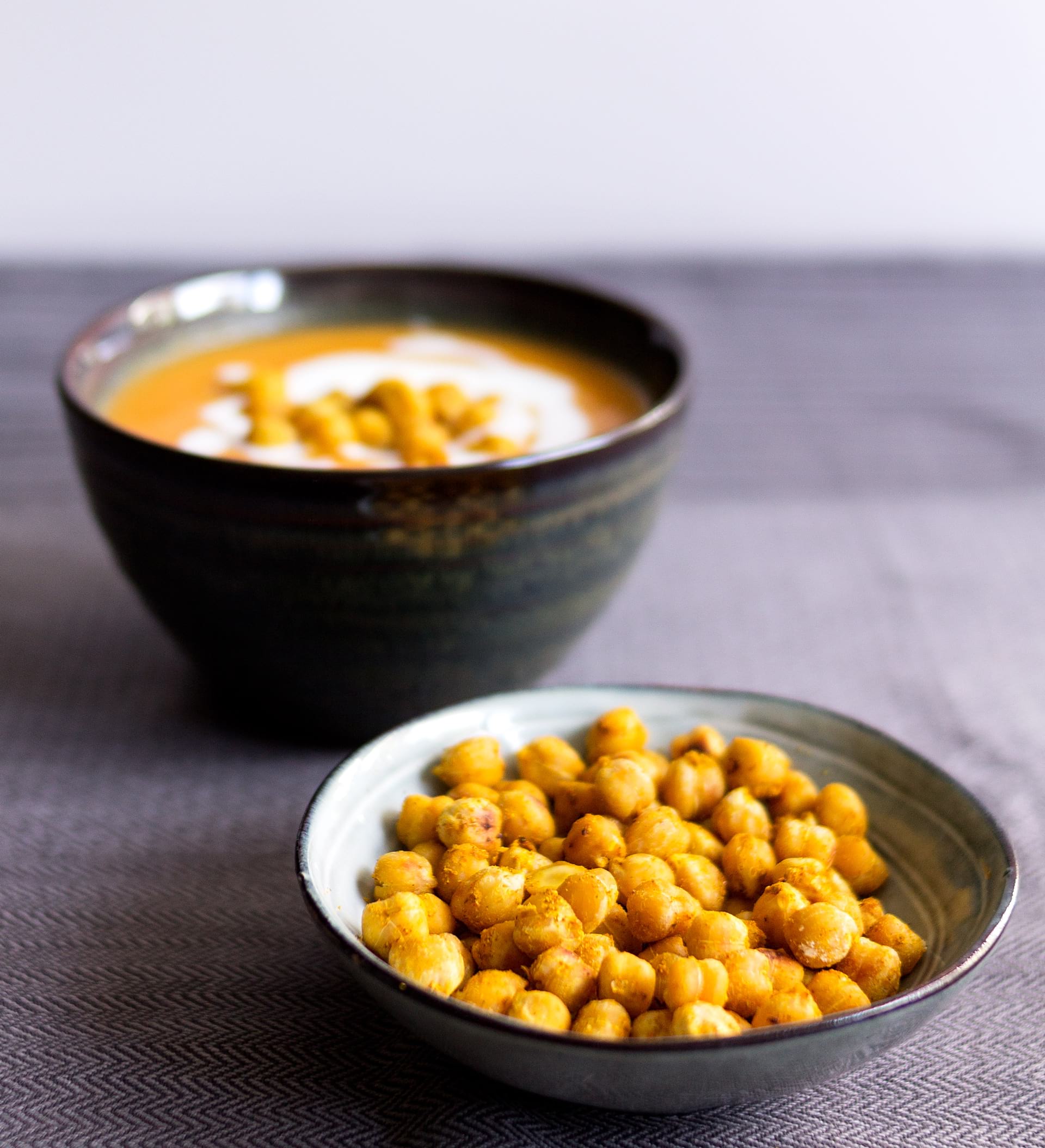 crema saludable de calabaza garbanzos